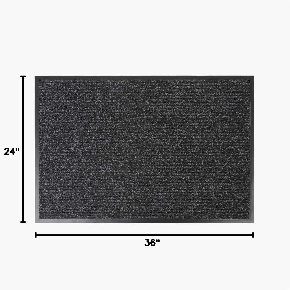 Notrax 109 Brush Step Carpeted Indoor/Outdoor Entrance Mat for Home or Office, 2' X 3', Absorbent Slip Resistant Heavy Duty Entry Mat, Charcoal, 109S0023CH