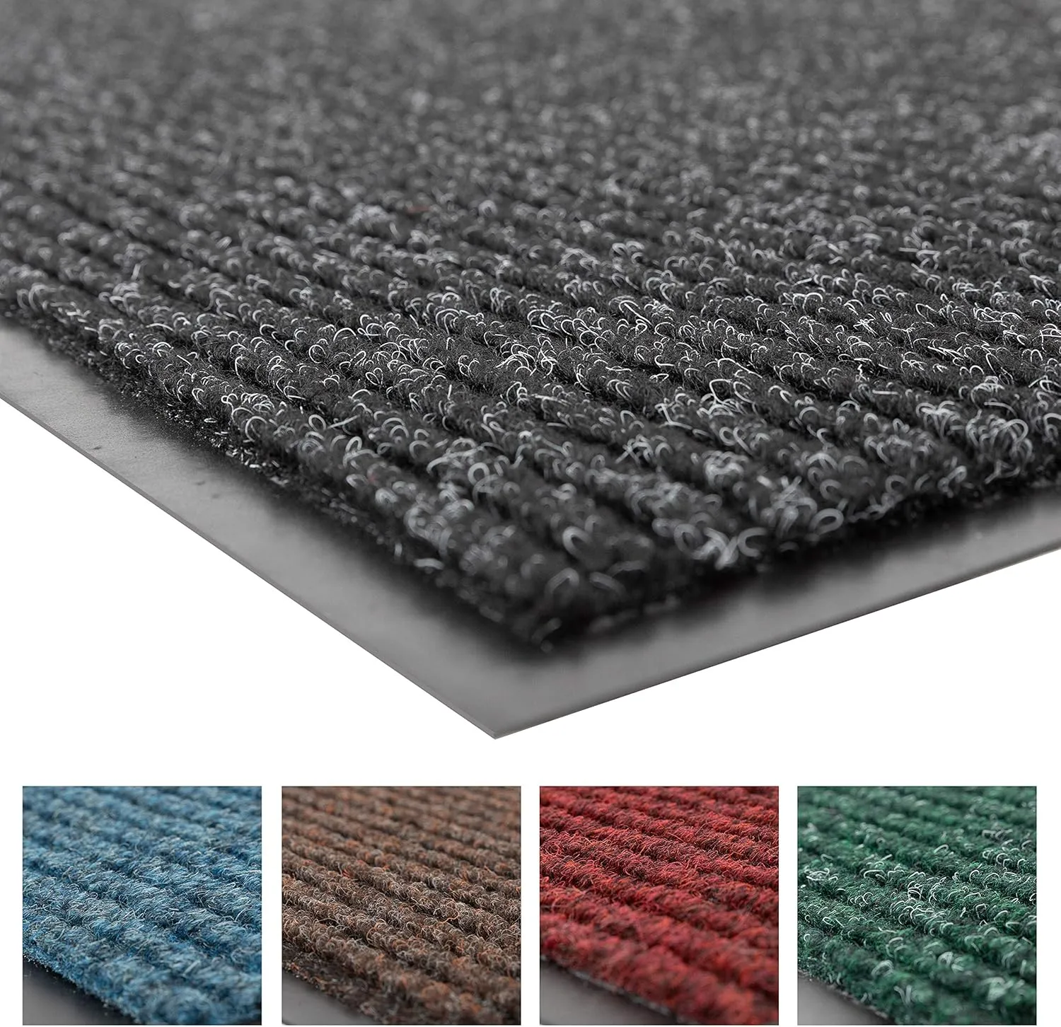 Notrax 109 Brush Step Carpeted Indoor/Outdoor Entrance Mat for Home or Office, 2' X 3', Absorbent Slip Resistant Heavy Duty Entry Mat, Charcoal, 109S0023CH