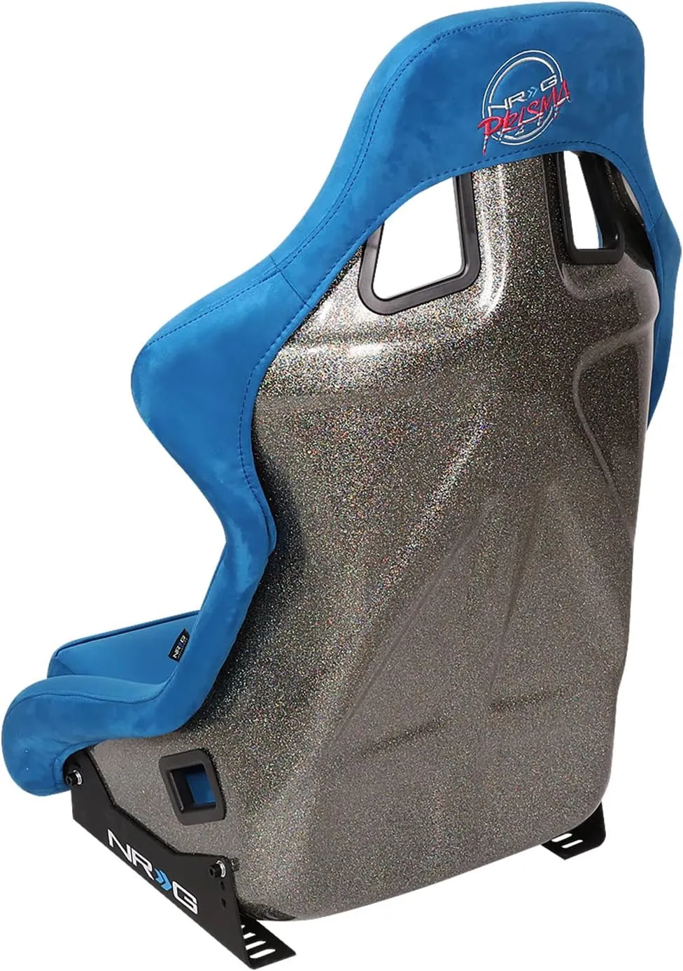 NRG Innovations NRG-FRP-302BL-ULTRA Universal Fixed Back Bucket Racing Seat for 6-Point Harnesses, Size L, Blue Seat Cover, 24" W X 36" H X 18" D