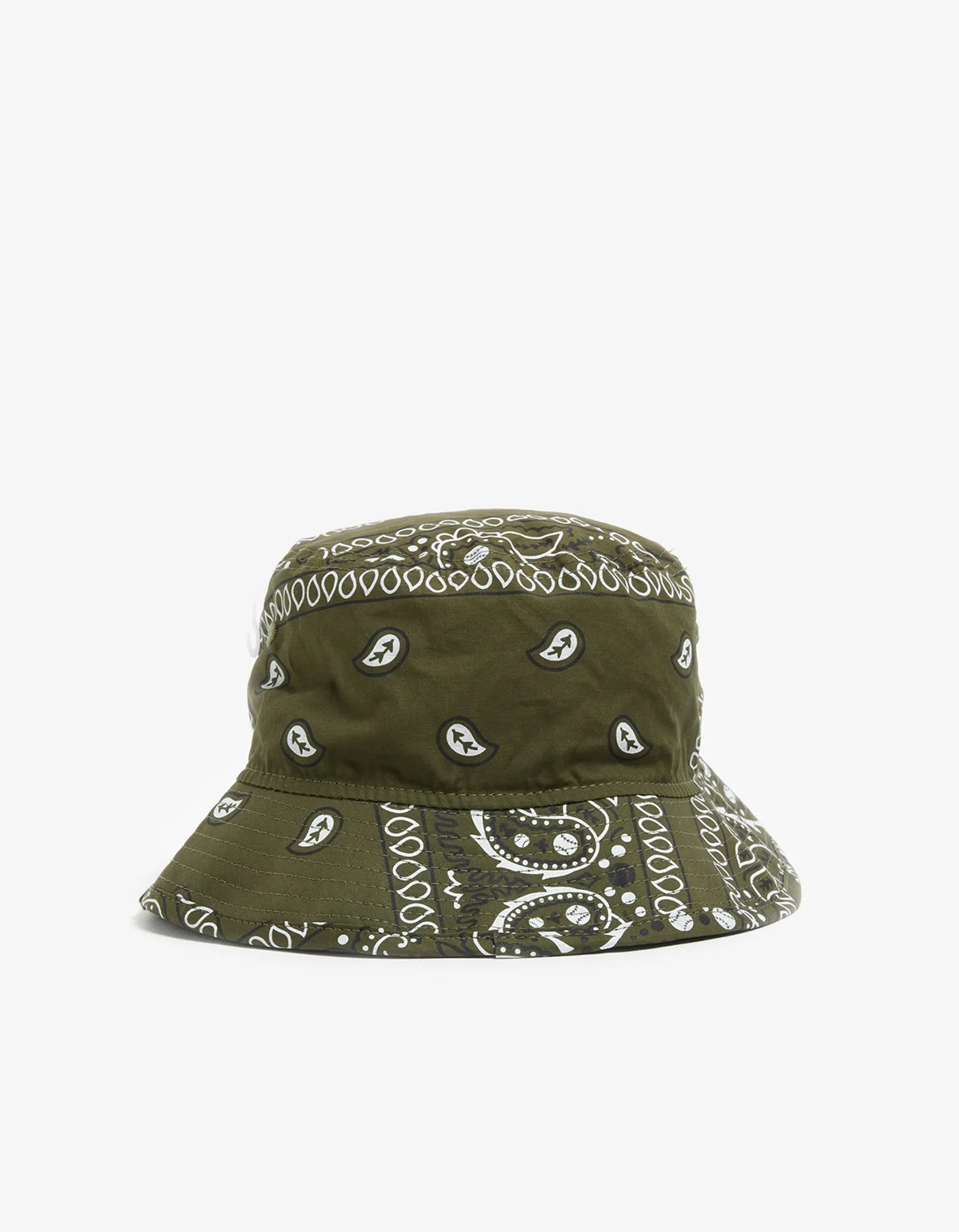 Oakland Athletics Bucket Hat - Olive Paisley/White
