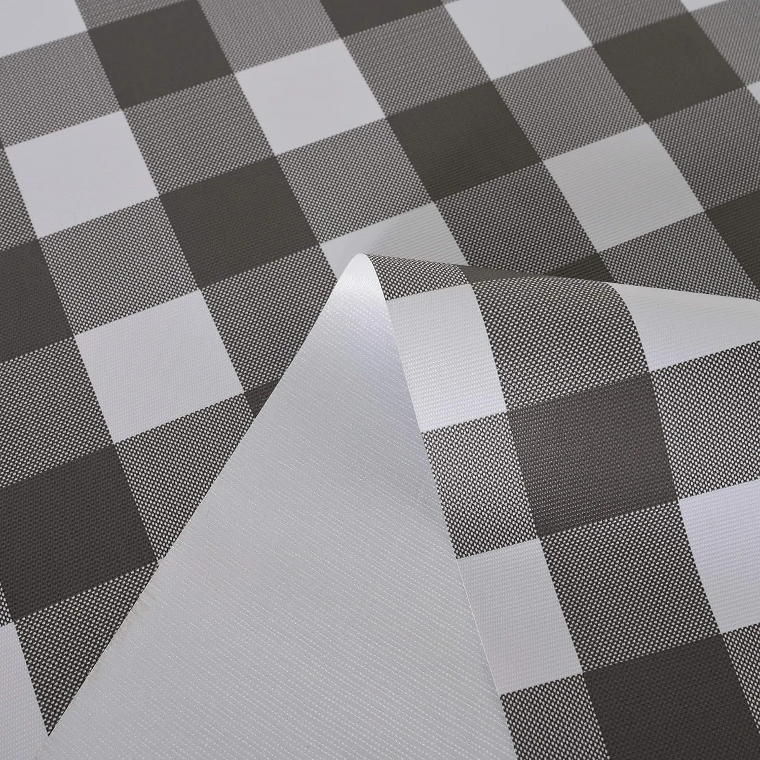 Obstal 100% Waterproof PVC Table Cloth, Oil-Proof Spill-Proof Vinyl Rectangle Tablecloth, Wipeable Table Cover for Outdoor and Indoor Use,Mid-Gray,54 x 120 Inch