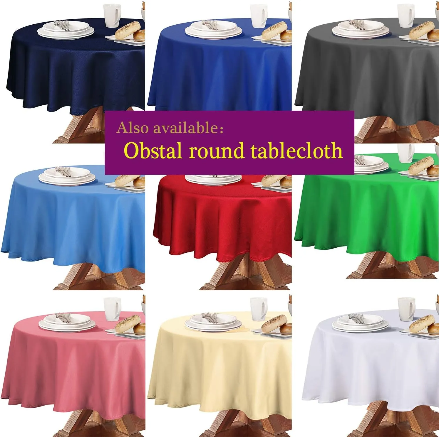 Obstal 100% Waterproof PVC Table Cloth, Oil-Proof Spill-Proof Vinyl Rectangle Tablecloth, Wipeable Table Cover for Outdoor and Indoor Use,Mid-Gray,54 x 120 Inch