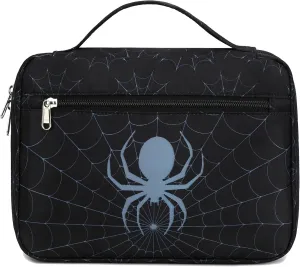 Octsky Boys Bible Cover, Carrying Book Case Church Bag Bible Protective with Handle and Zippered Pocket, Spider Black