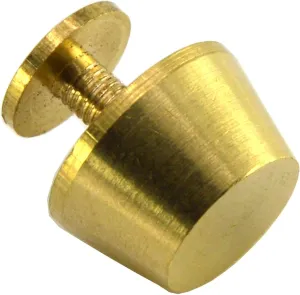 Okones Pack of 20pcs,1/2'' Diameter Solid Brass Leathercraft Flat Buckle Button Feet Nailheads Stud Spike DIY Purse Handbag Pack of 20 Sets