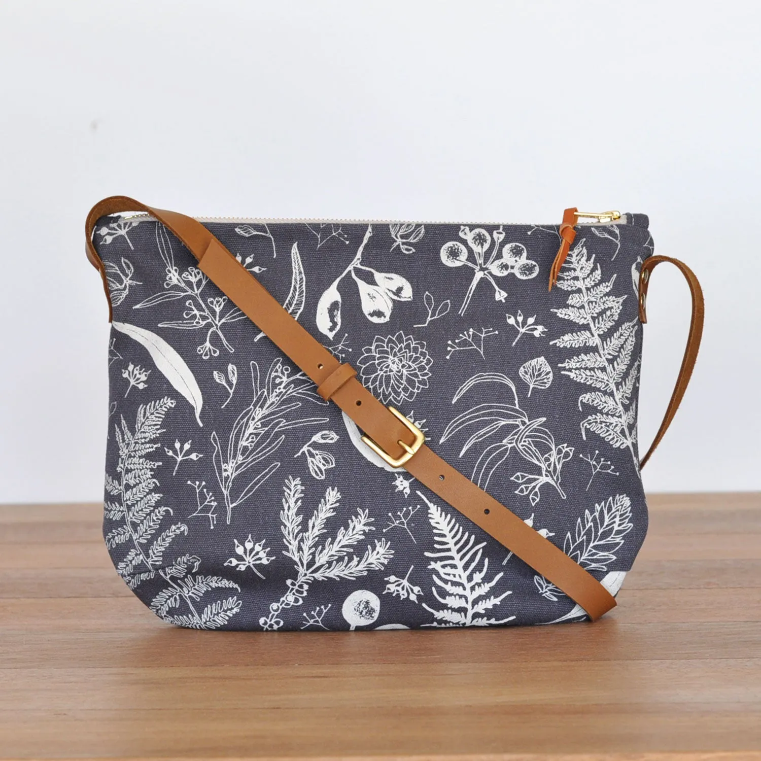 One Thousand Lines Gathered Shoulder Bag - A walk in the Adelaide Hills