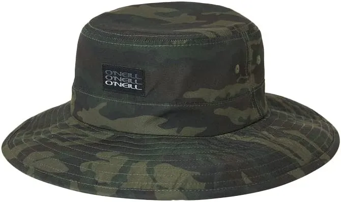 O'NEILL Men's Wetlands Wide Brim Bucket Hat - Bushmaster Hats for Men - Comfortable Fishing Hat or Beach Hat with Drawcord