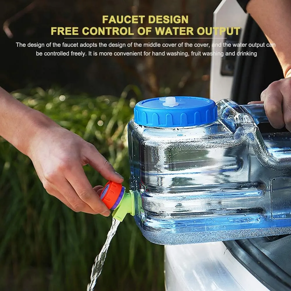 Orgonite Portable Camping Water Tank with Faucet - BPA Free Emergency Water Storage for Outdoor Camping Hiking