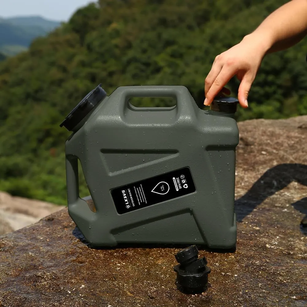 Orgonite Water Storage Containers, Camping Water Container, Portable Water Tank with Faucet Camping Bucket with Tap Water Jug with Spigot BPA Free Emergency Water Storage for Outdoor Camping Hiking