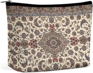 Oriental Floral Persian Multi Functional Large Space Portable Makeup Bag
