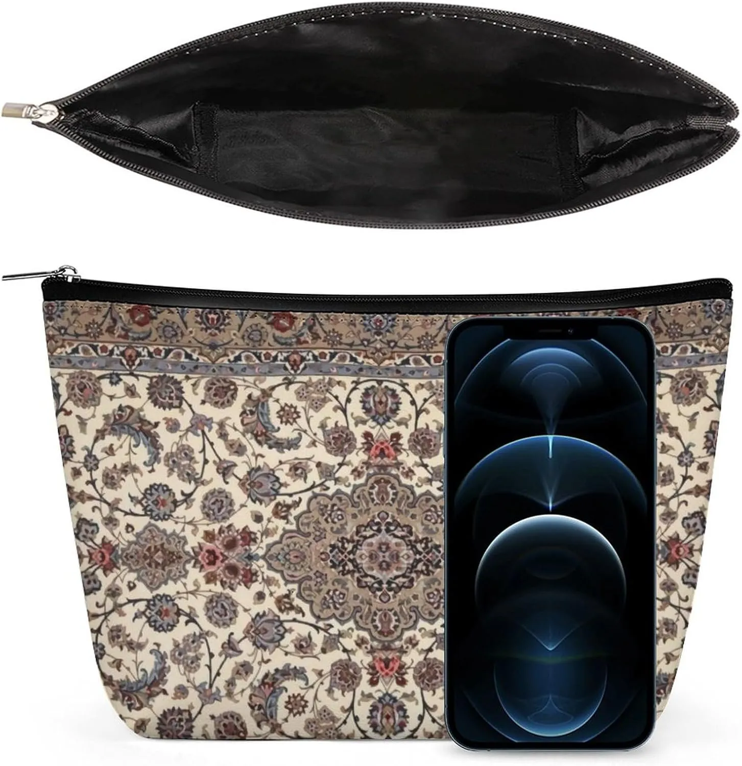 Oriental Floral Persian Multi Functional Large Space Portable Makeup Bag