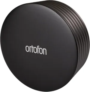 Ortofon Heavy Record Stabilizer Weight with Protective Felt Pad - 350g Aluminum Weight for Vinyl Playback - Stylish Matte Finish and Textured Wavegrip (Black)