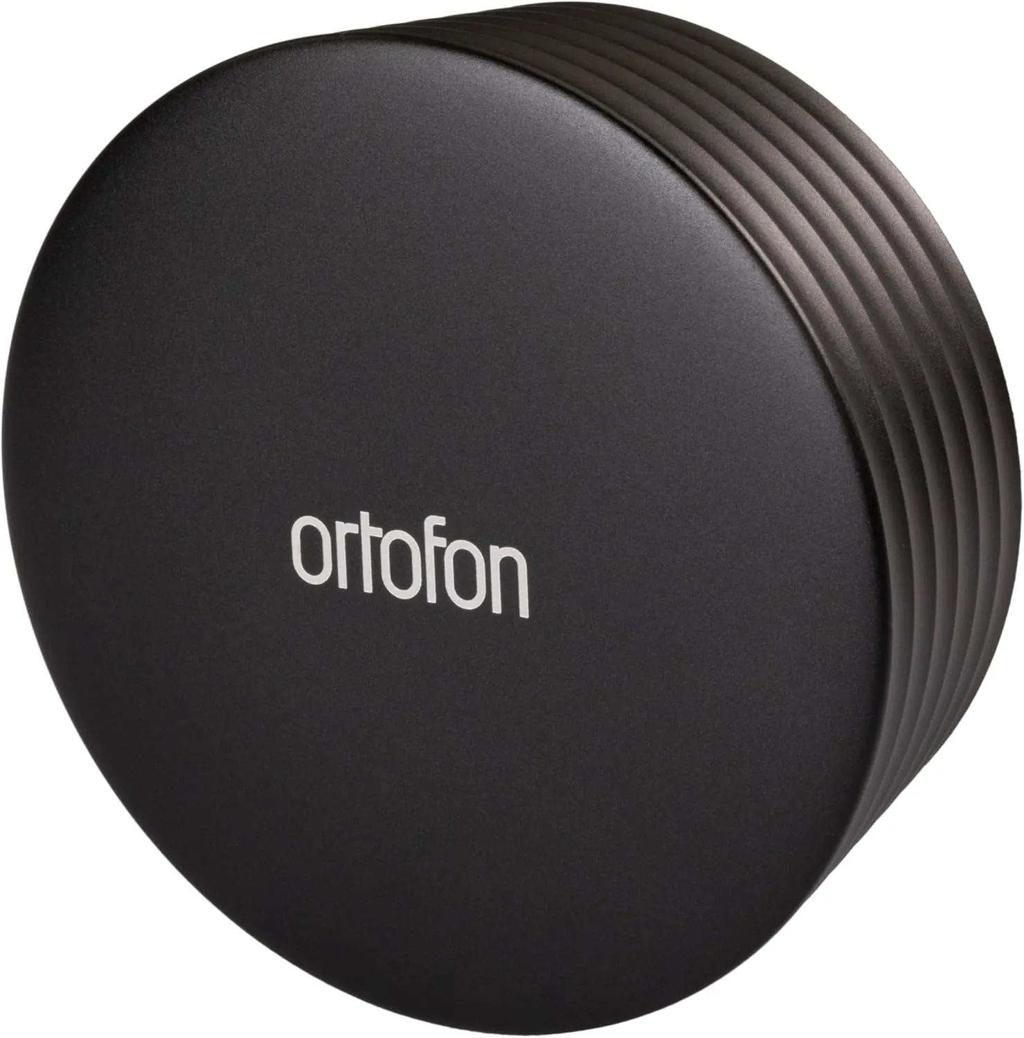 Ortofon Heavy Record Stabilizer Weight with Protective Felt Pad - 350g Aluminum Weight for Vinyl Playback - Stylish Matte Finish and Textured Wavegrip (Black)