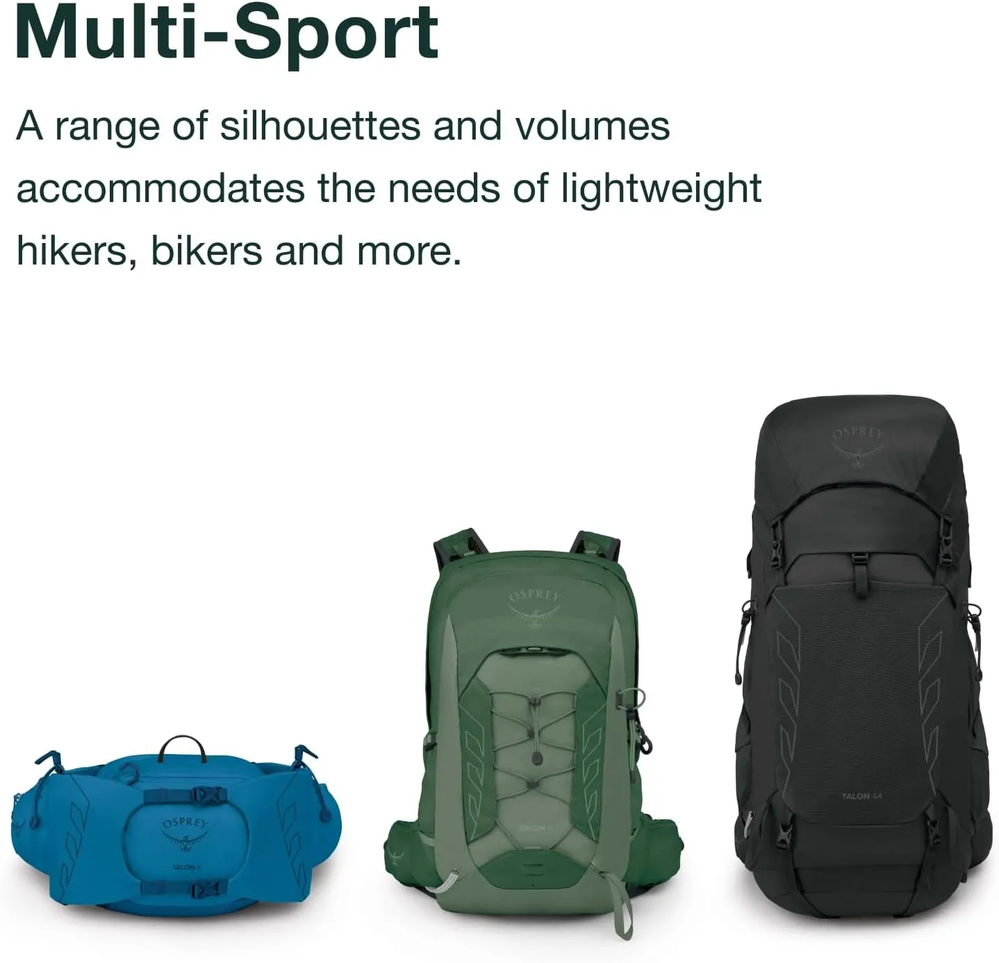 Osprey Talon 26L Men's Lightweight Hiking Backpack with Hipbelt, Phantom Grey/Dark Charcoal