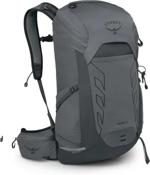 Osprey Talon 26L Men's Lightweight Hiking Backpack with Hipbelt, Phantom Grey/Dark Charcoal