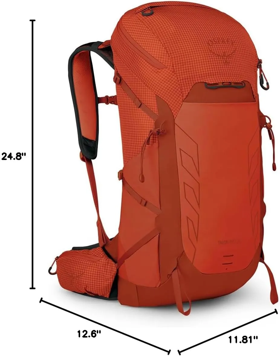 Osprey Talon Pro 30L Men's Hiking Backpack with Hipbelt, Mars Orange