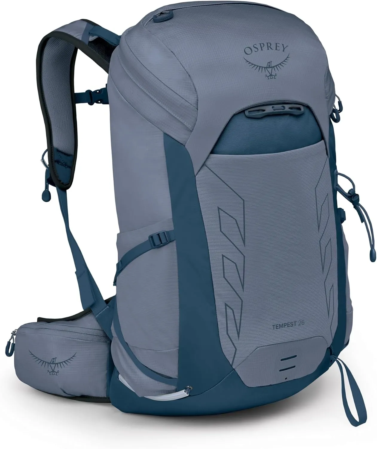 Osprey Tempest 26L Women's Lightweight Hiking Backpack with Hipbelt, Anchor Blue/Atlas