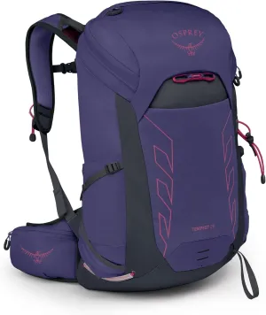Osprey Tempest 26L Women's Lightweight Hiking Backpack with Hipbelt, Deep Fig/Hotspot Pink