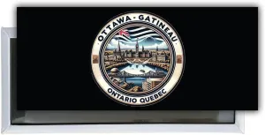 Ottawa Gatineau Ontario_Quebec Souvenir Destination Fridge Magnet 4.75 x 2 Inch 4-Pack