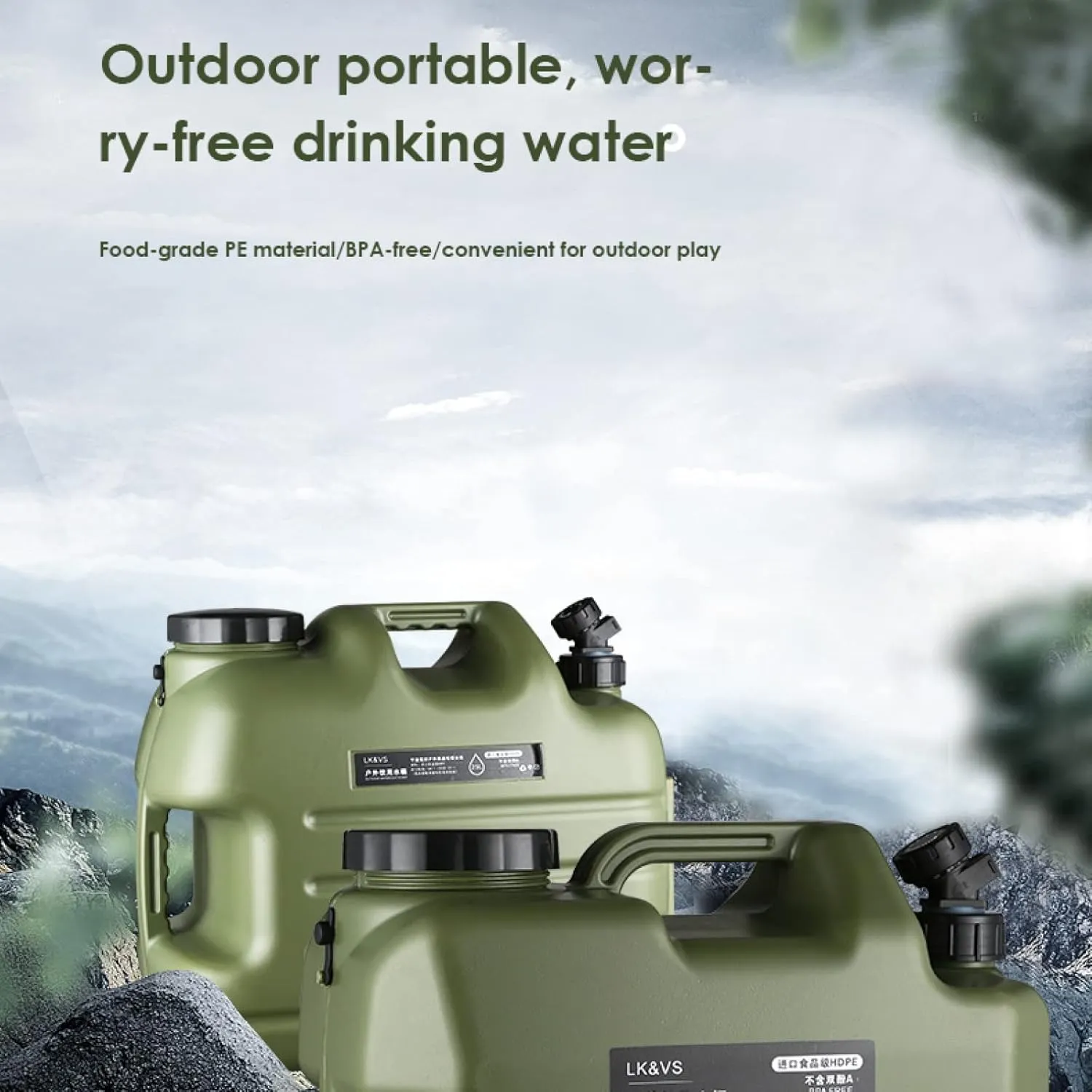 Outdoor Camping Hiking Fishing Portable Tank Large Capacity Water Storage Bucket Container Tank Comes with Its Own Faucet