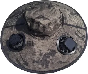 Outdoor Wide Brim Sun Hat for Men with 2 Solar Fan Sun Ultralight Bucket Hat Sports Capming Hiking UPF 50  Fishing Hats