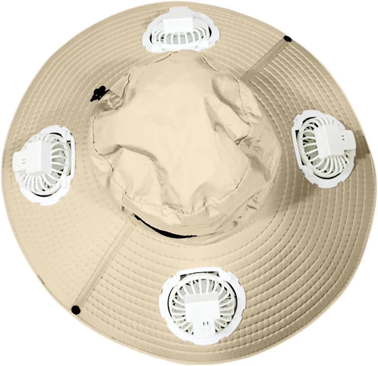 Outdoor Wide Brim Sun Hat with 3 Solar Fan for Men Women Summer UPF 50  Bucket Fishing & Beach Hat with Fans Built in
