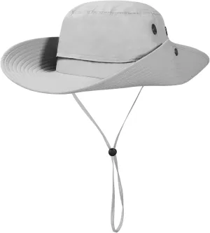 Oversize XL XXL Sun Hats Large Wide Brim Waterproof UPF 50  Bucket Hat Summer Travel Fishing Hiking Hat with Detachable Strap