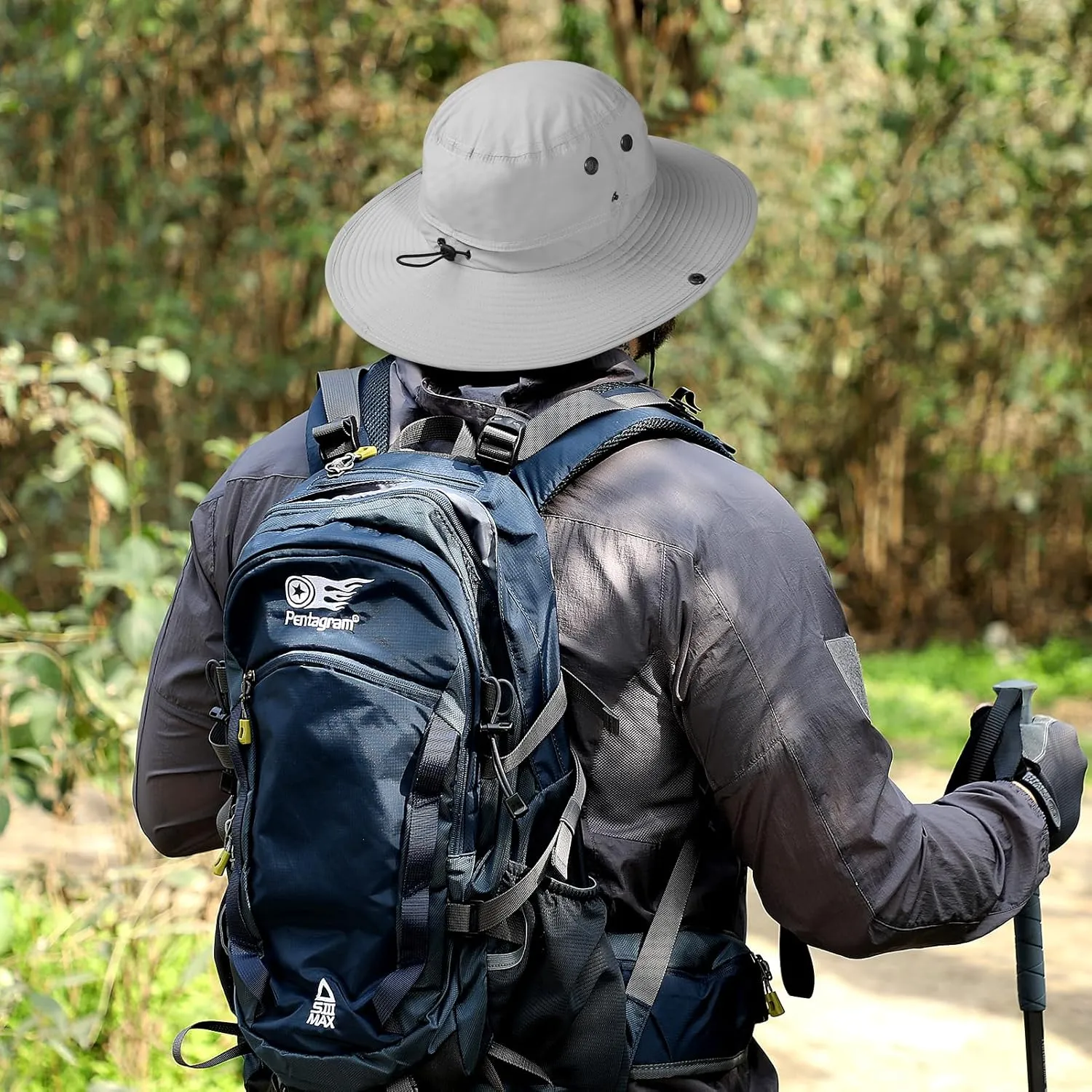 Oversize XL XXL Sun Hats Large Wide Brim Waterproof UPF 50  Bucket Hat Summer Travel Fishing Hiking Hat with Detachable Strap