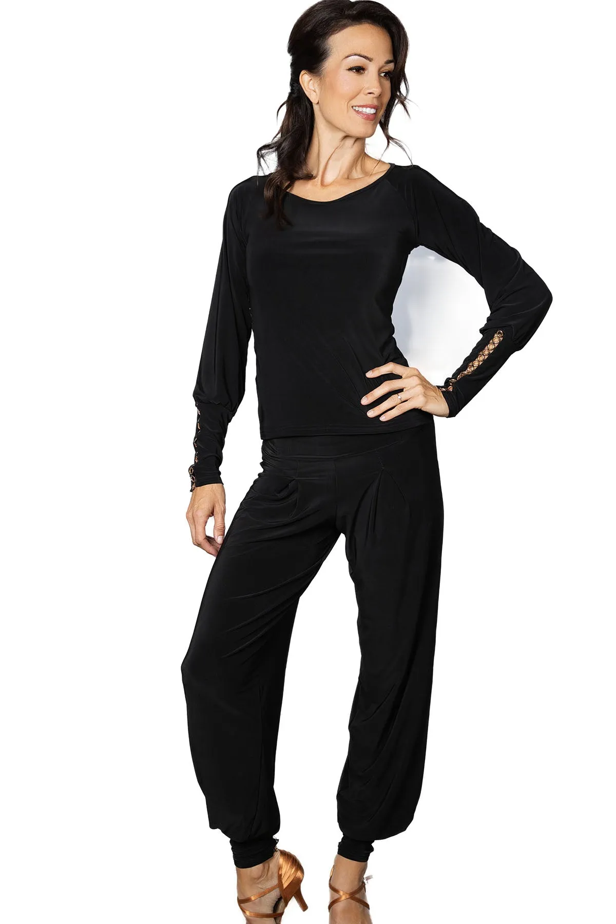 P2402 Circle Embellished Harem Pants