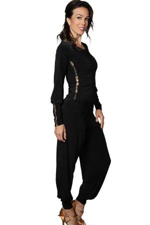 P2402 Circle Embellished Harem Pants