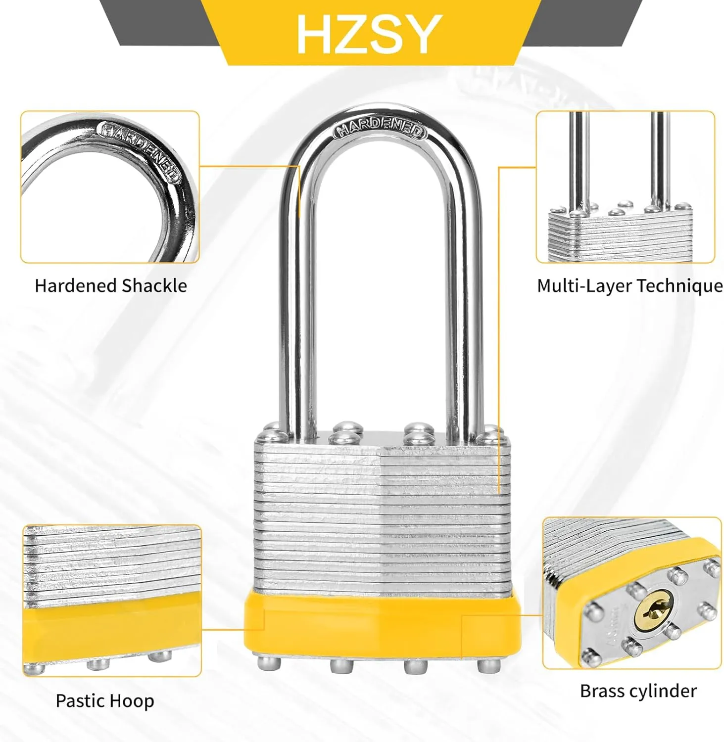 Padlocks Keyed Alike, Pack of 24, Laminated Steel Keyed Lock (1-9/16", 40mm), Padlocks with Same Key, Long Shackle, for Toolbox, Locker & StorageUnit or More
