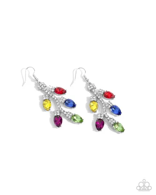 Paparazzi Earring ~ Christmas Lights