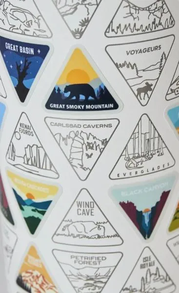Parks of the USA Bucket List Water Bottle
