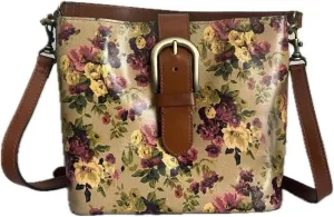 Patricia Nash Leather Irving Bucket Crossbody Bag