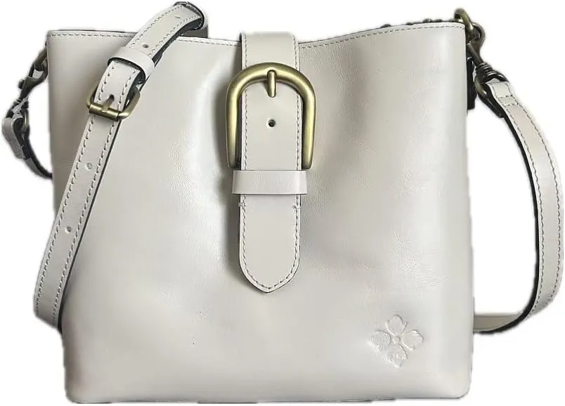Patricia Nash Leather Irving Bucket Crossbody Bag