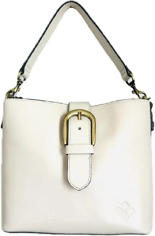 Patricia Nash Leather Irving Bucket Crossbody Bag
