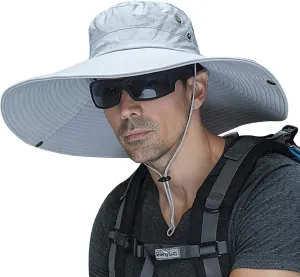 Peicees Super Wide Brim Sun Hat Men Women Fishing Bucket Hat Safari Cowboy Hat