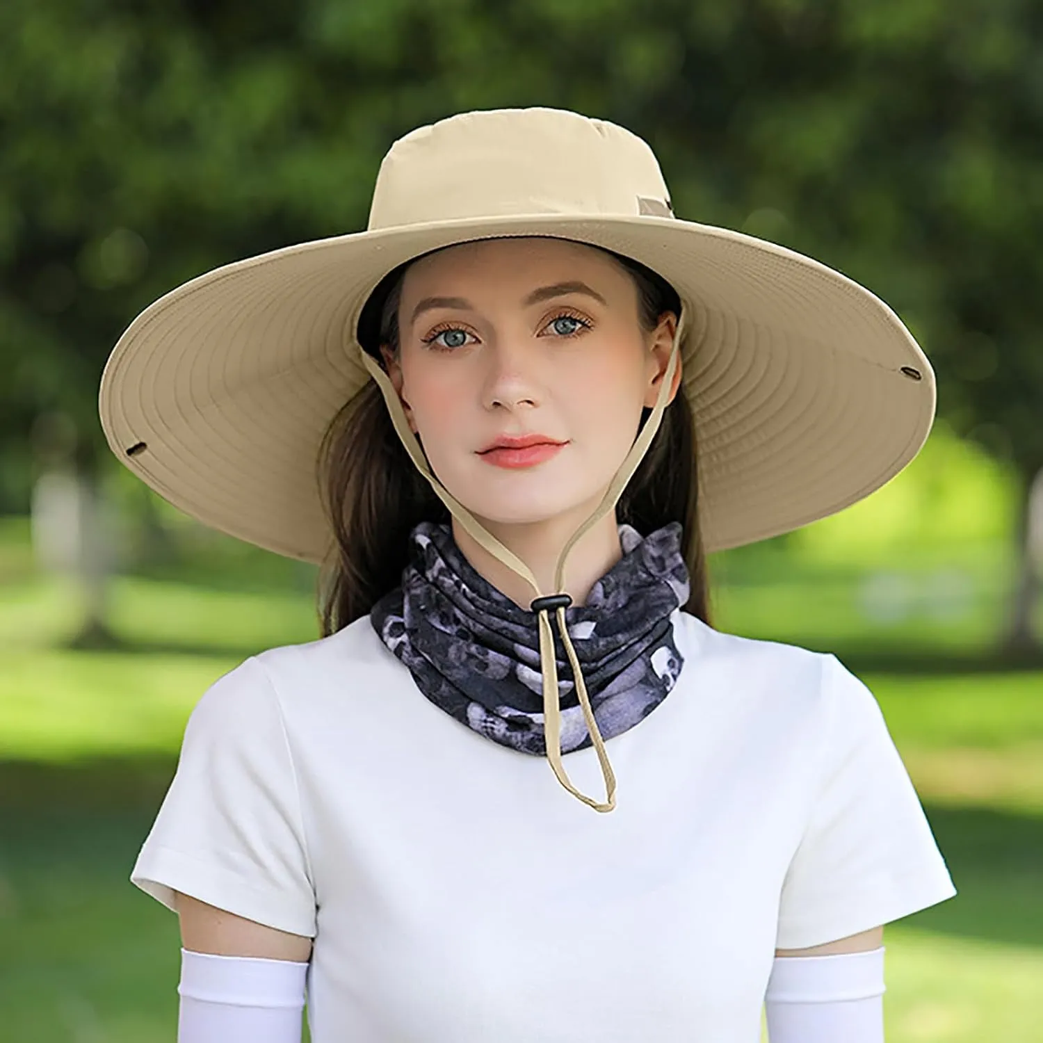Peicees Women Wide Brim Sun Hat UPF50  Waterproof Bucket Hat for Fishing Hiking Camping