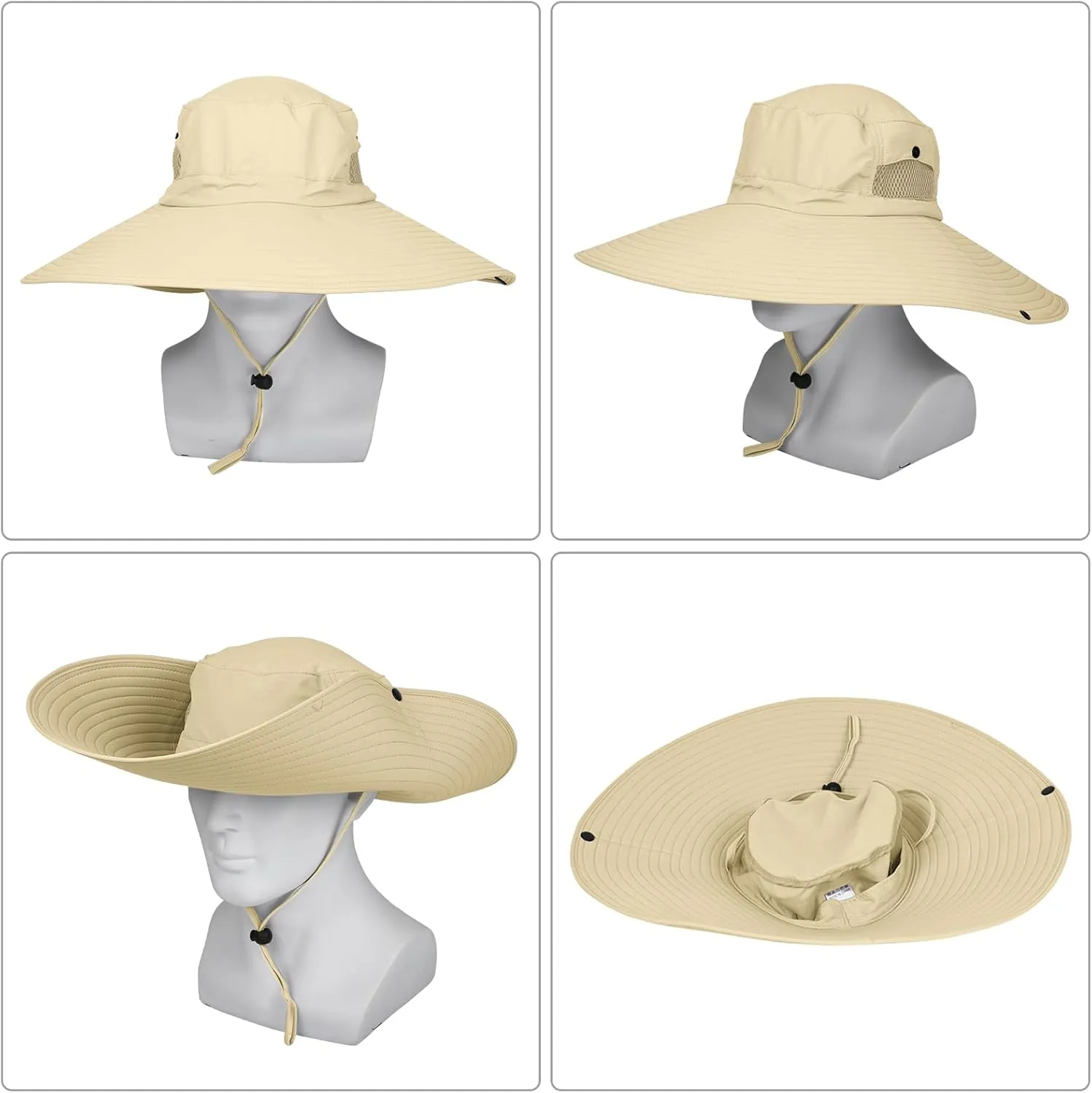 Peicees Women Wide Brim Sun Hat UPF50  Waterproof Bucket Hat for Fishing Hiking Camping