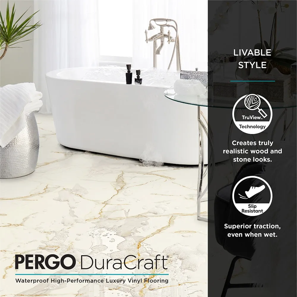 Pergo DuraCraft Waterproof Wood Look Luxury Vinyl Plank - Paris Oak