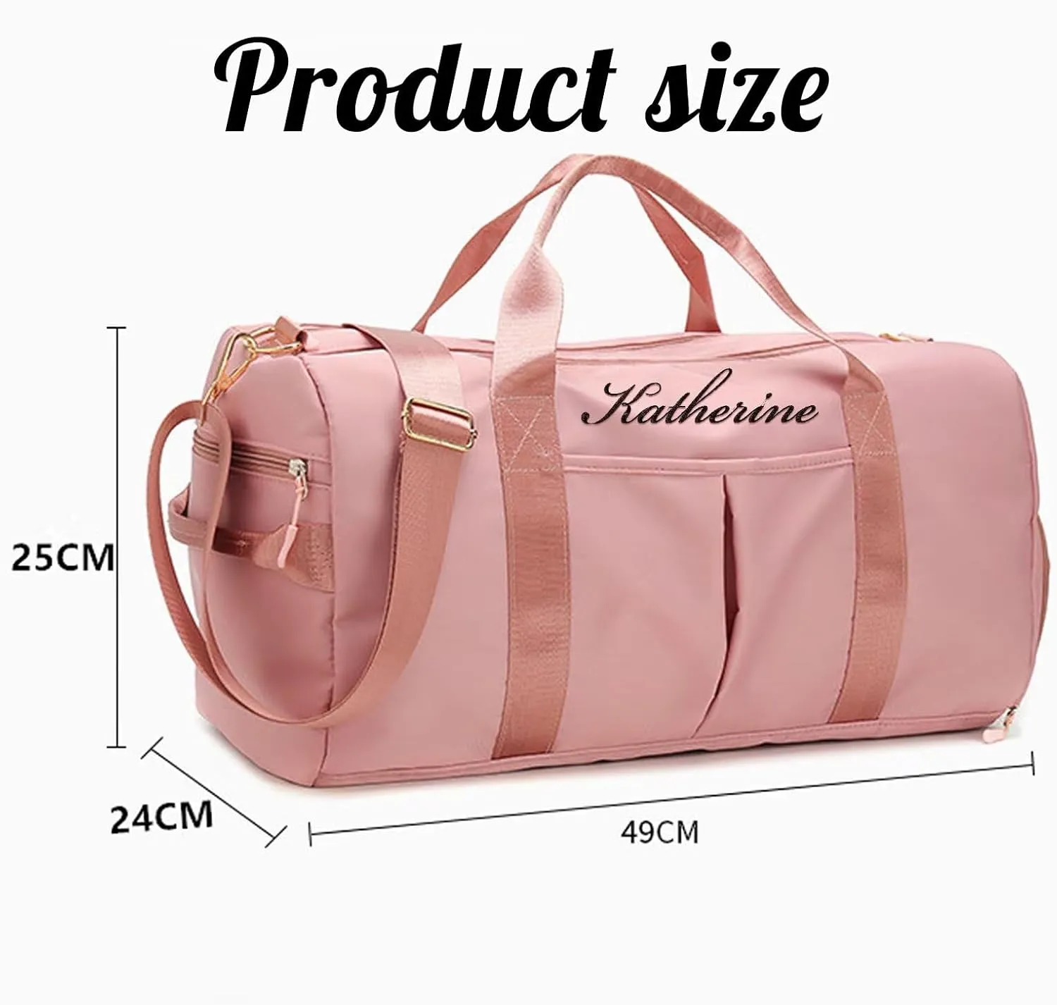 Personalized Duffel Bag Customized Sports Bags Personalized Sports Bag with embroidered name Customized Dance Bag for Men and Women Waterproof Overnight Bag(Green)