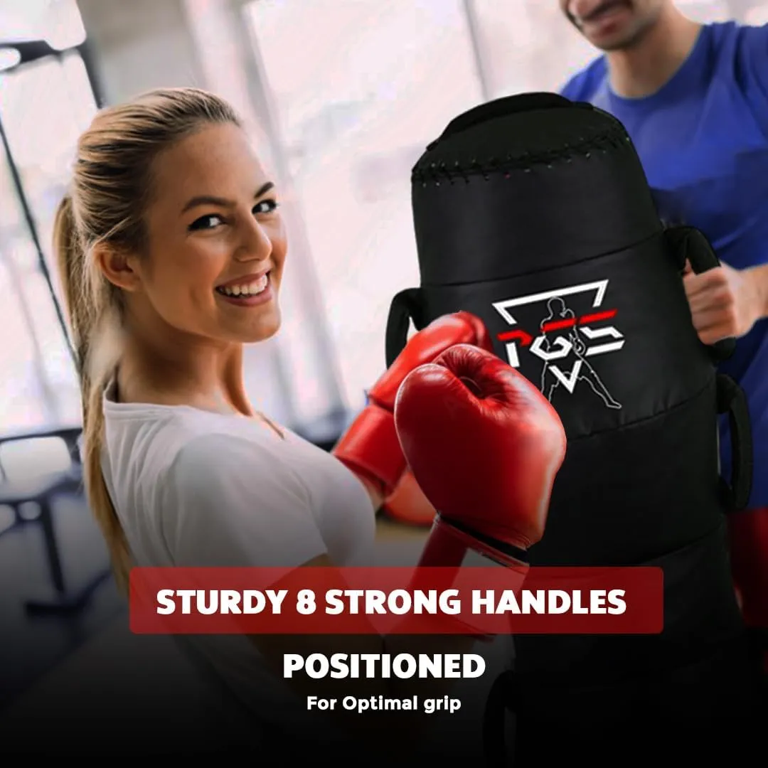 PGS Grappling Dummy with Handles, MMA Floor Punching Bag, Ground and Pound Training Throwing Striving BJJ MMA Punching Dummy Strong Vinyl Material for Pro Training - UNFILLED