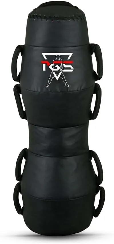PGS Grappling Dummy with Handles, MMA Floor Punching Bag, Ground and Pound Training Throwing Striving BJJ MMA Punching Dummy Strong Vinyl Material for Pro Training - UNFILLED
