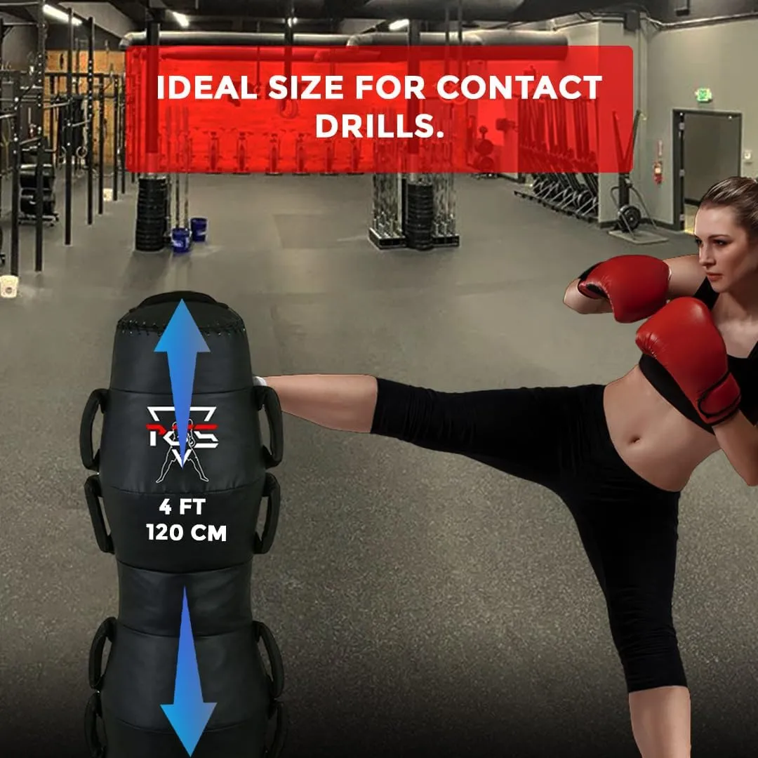 PGS Grappling Dummy with Handles, MMA Floor Punching Bag, Ground and Pound Training Throwing Striving BJJ MMA Punching Dummy Strong Vinyl Material for Pro Training - UNFILLED