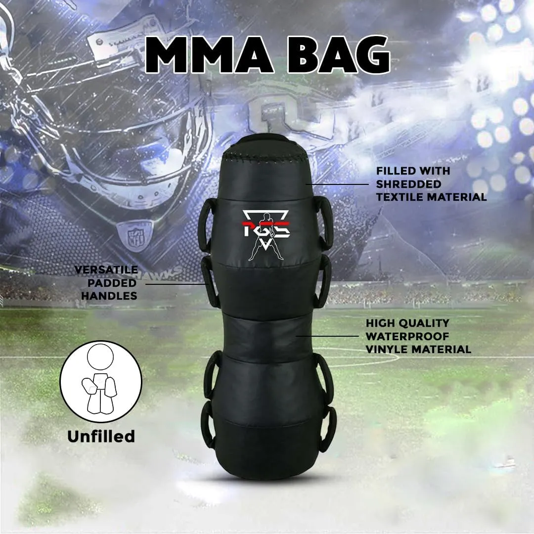 PGS Grappling Dummy with Handles, MMA Floor Punching Bag, Ground and Pound Training Throwing Striving BJJ MMA Punching Dummy Strong Vinyl Material for Pro Training - UNFILLED