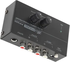 Phono Preamp, Input Ultra Low Noise Independent Volume Control RIAA Equalization Gold Plated Connector Phonograph Preamplifier for Record Player (US), Generic96k3sez0to-11