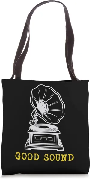 Phonograph Vinyl Record Analog Music Tote Bag