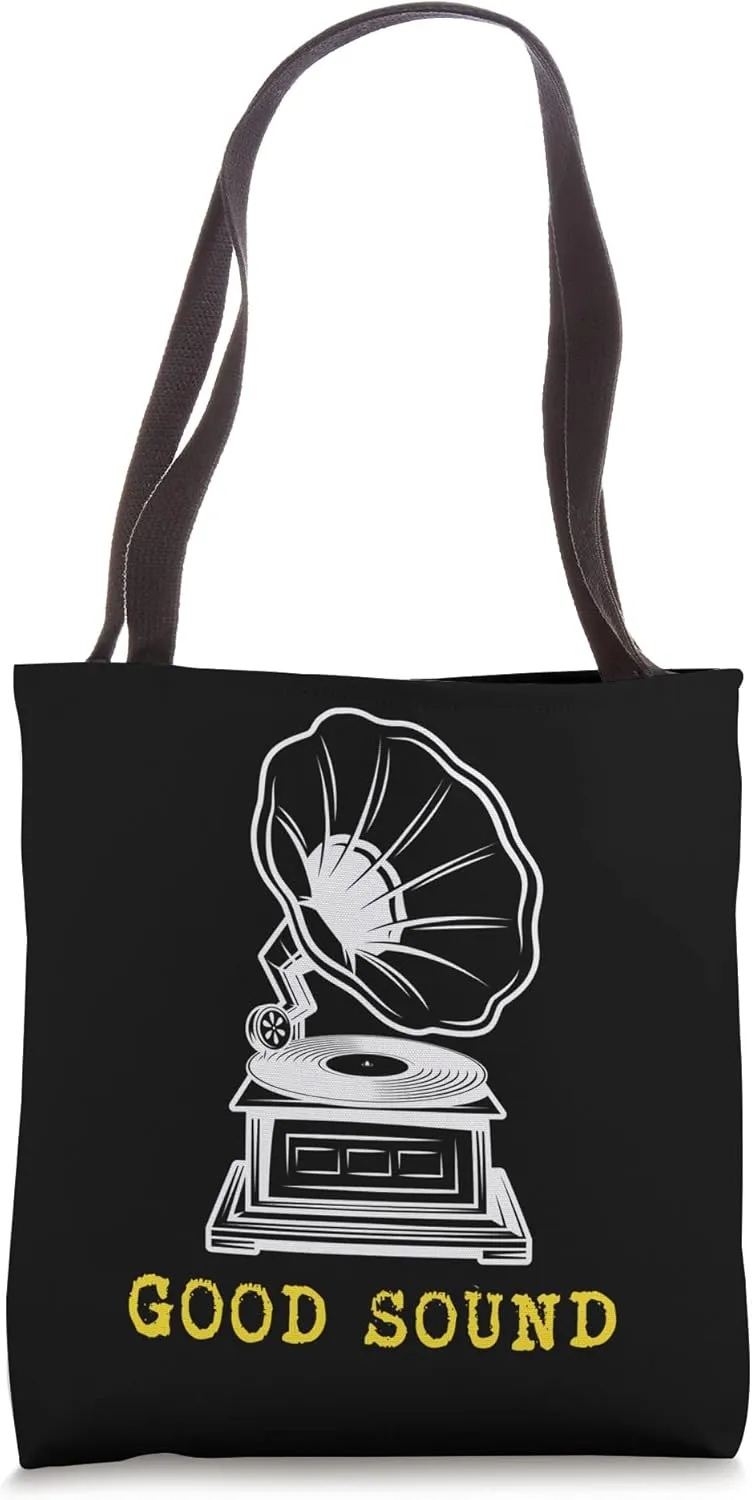 Phonograph Vinyl Record Analog Music Tote Bag