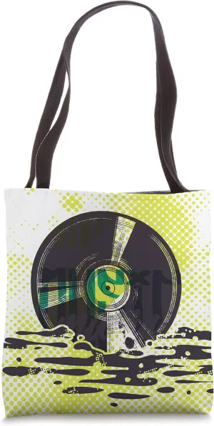 Phonograph Vinyl Record Music Lover Vintage Art Vinyl Tote Bag