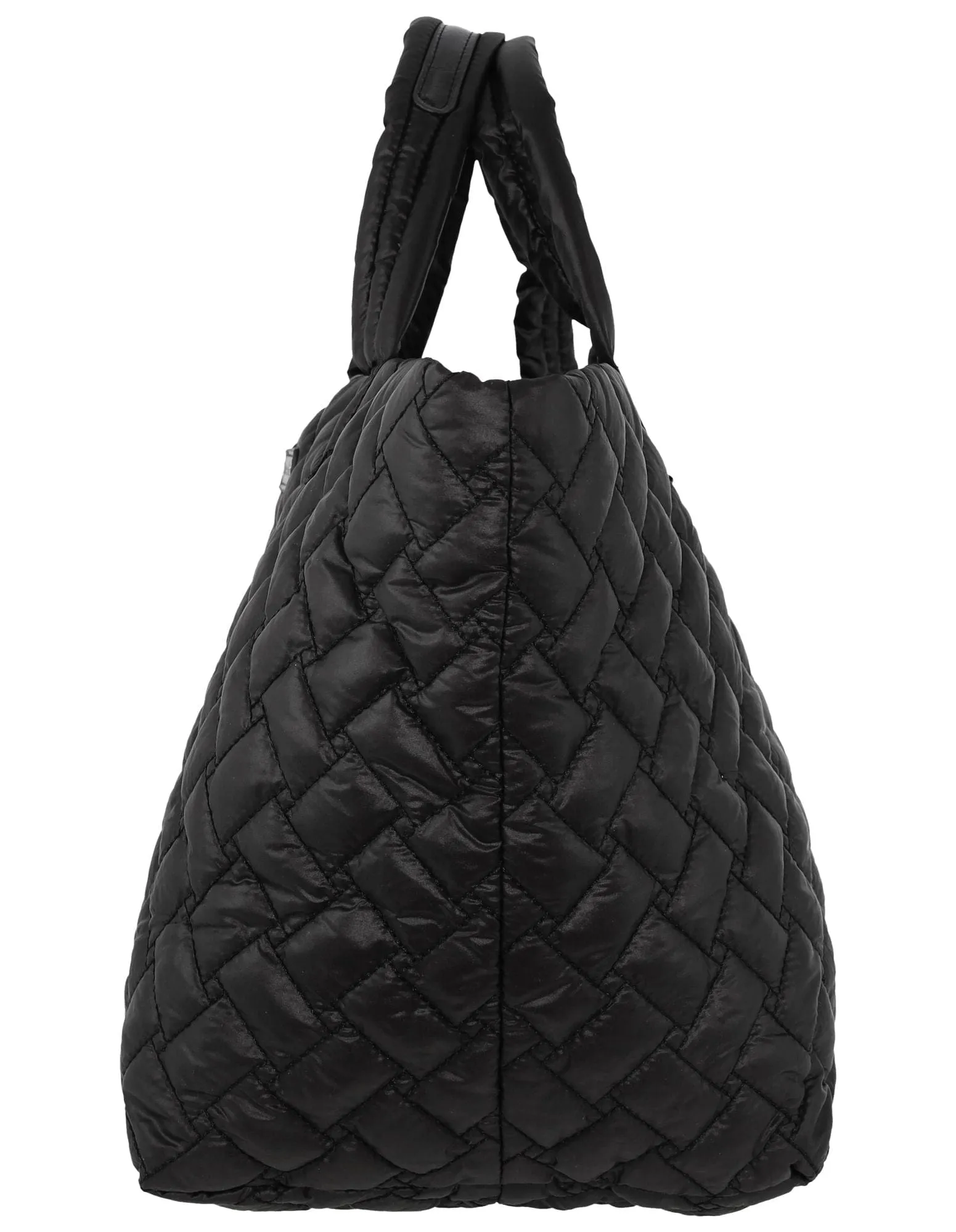 Pierre Cardin Ladies Nylon Small Quilted Tote Bag in Black