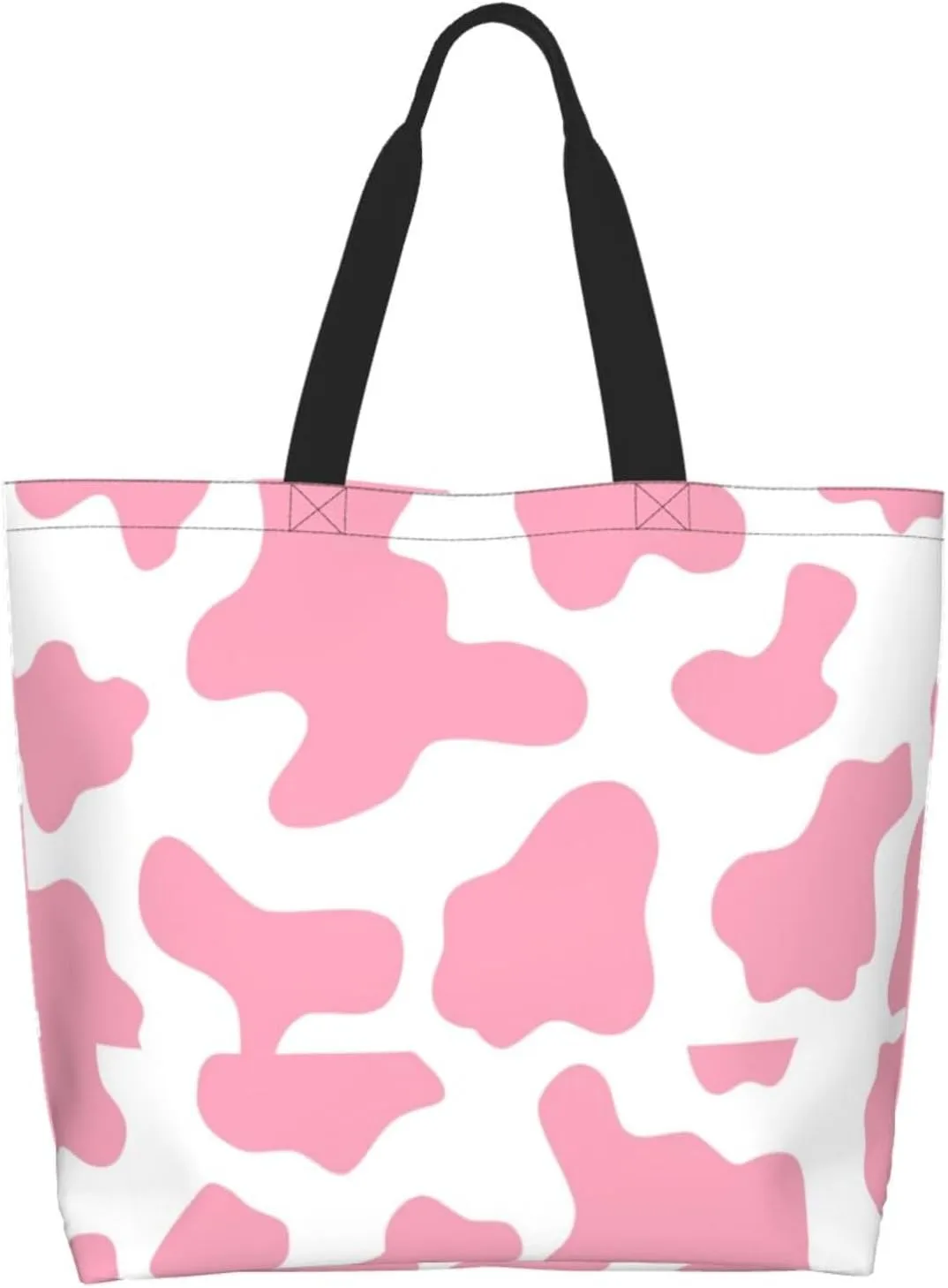 Pink Glasses Giraffe Tote Bag Shopping Bag Portable Handbags Tote Shoulder Bucket Bags for Women